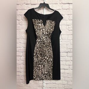 Dressbarn Leopard Print Sheath Dress size 18